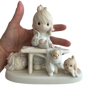Vintage 1982 Precious Moments “Press On” Porcelain Figurine E 9265